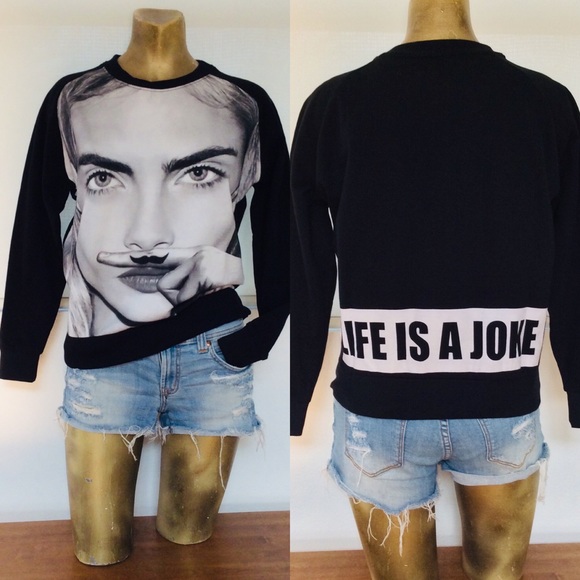 ELEVEN PARIS NWT Cara Delavingne SWEATSHIRT XS - Picture 2 of 16